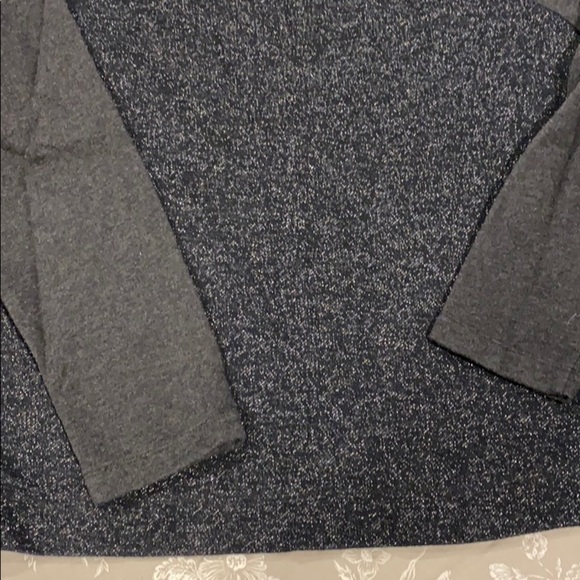 LOFT Zipper Detail Shimmer Crew EUC - Picture 10 of 12